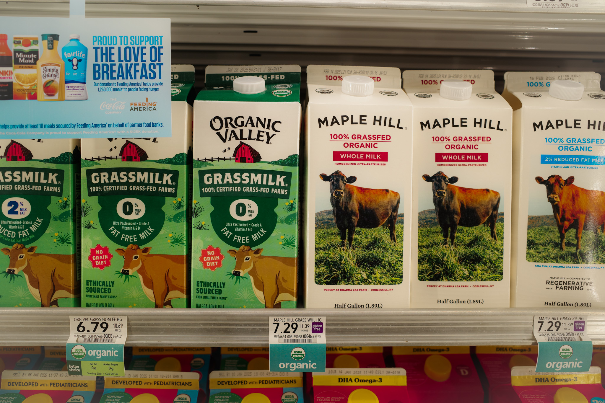 Maple Hill versus Organic Valley milk